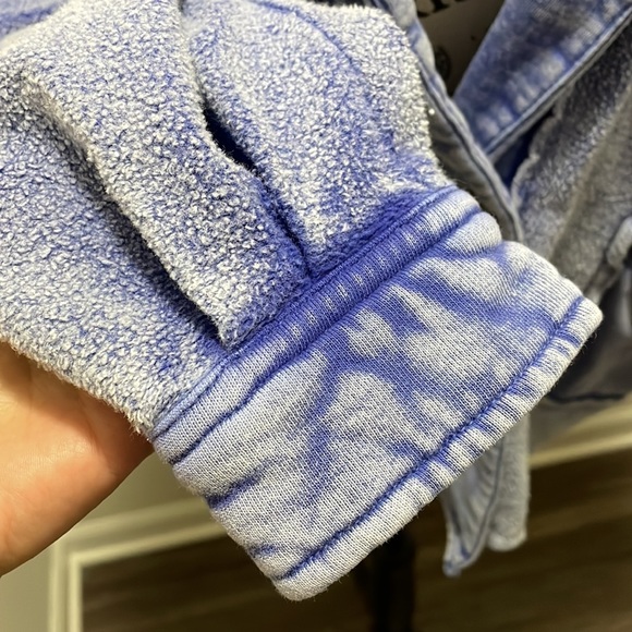 Washed blue cotton jacket - Picture 2 of 9